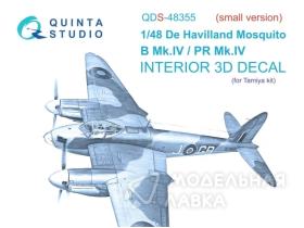 Декаль интерьера кабины DH Mosquito B Mk.IV/PR Mk.IV (Tamiya) (Small version)