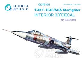 Декаль интерьера кабины F-104S-ASA (Hasegawa)