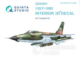 Декаль интерьера кабины F-105D (для модели Trumpeter)