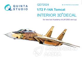 Декаль интерьера кабины F-14A (для модели Academy)