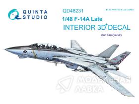 Декаль интерьера кабины F-14A Late (для модели Tamiya)