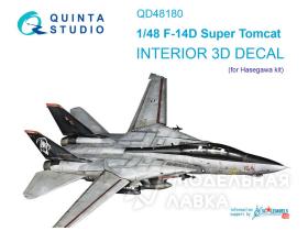 Декаль интерьера кабины F-14D (Hasegawa)