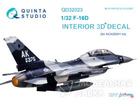 Декаль интерьера кабины F-16D (для модели Academy)