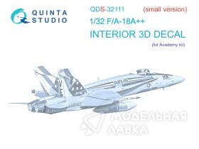 Декаль интерьера кабины F/A-18A++ (Academy) (малая версия)