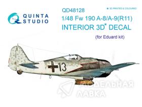 Декаль интерьера кабины Fw 190 A-8/A-9 (R11) (для модели Eduard)
