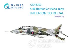 Декаль интерьера кабины Harrier Gr.1/Gr.3 Early (Kinetic)
