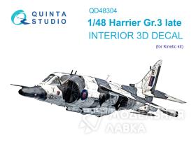 Декаль интерьера кабины Harrier Gr.3 late (Kinetic)