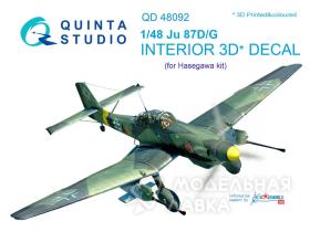 Декаль интерьера кабины Ju 87D/G (для модели Hasegawa) 3D