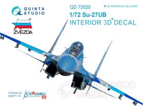 Декаль интерьера кабины Су-27УБ (для модели Звезда)