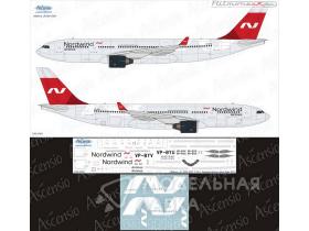 Декаль на самолет Airbus A330 Nordwind Airlines (New colors 2017)