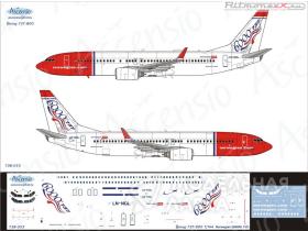 Декаль на самолет Boeing 737-800 Norwegian (6000th 737)