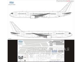 Декаль на самолет Boeing 767-300ER Технические надписи