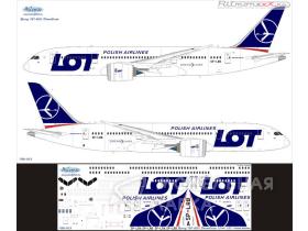 Декаль на самолет Boeing 787-8 LOT - Polish Airlines
