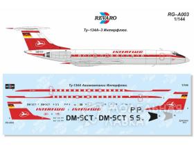 Декаль Ту-134А Интерфлюг