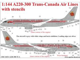 Декали для A220-300 Trans Canada Air Lines Retro