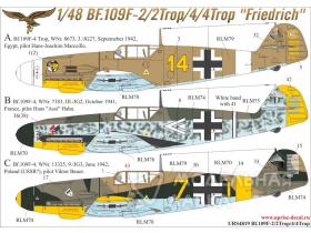 Декали для  Bf.109F-2/2 Trop/4/4 Trop