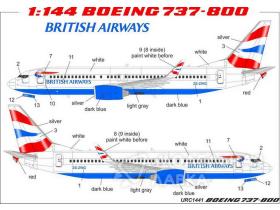 Декали для Boeing 737-800 British Airways with full stencils