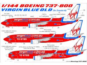 Декали для Boeing 737-800 Virgin Blue Old