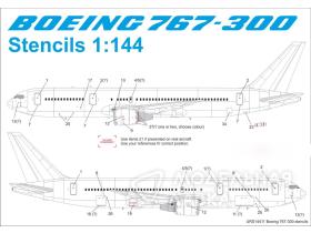 Декали для Boeing 767-300 Stencils