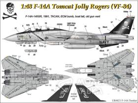 Декали для F-14A Tomcat VF-84 Jolly Rogers Low-Viz