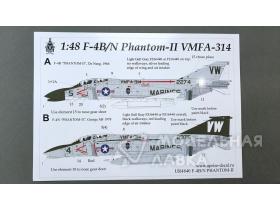 Декали для F-4B / N Phantom-II VMFA-314