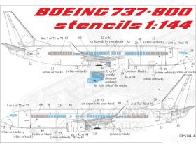 Декали для Stencils for Boeing 737-700/800 for Zvezda kit