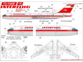 Декали для Tu-154M Interflug