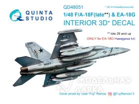 Декали интерьера кабины F/A-18F late / EA-18G 3D-Printed interior (for Hasegawa kit)