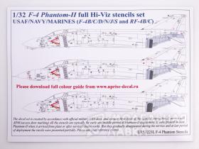 F-4B/N/J/S/C/D & RF-4C/B Phantom-II full stencils and insignia