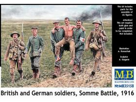 Фигурки Британские и Германские солдаты, битва на Сомме 1916