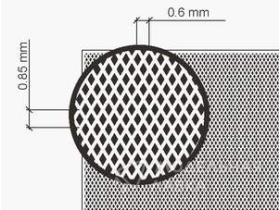 Фототравление Anti-slip surfaces (X-type, 0.6 mm step, recessed lines; 135x64mm)