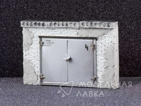 Гараж №3 (белый кирпич, штукатурка, плиты перекрытия, ворота алюминий)