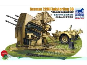 German 2cm Flakvierling 38 w/Sd.Ah.52 Carriage Trailer
