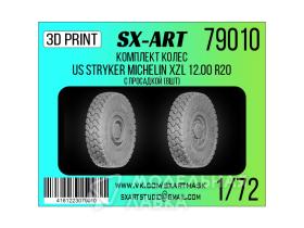 Комплект колес US Stryker Michelin XZL 12.00 R20 с просадкой (8шт) (Трубач)