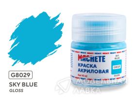 Краска акриловая MACHETE 10 мл, Sky blue (Небесно-голубой, глянцевый)