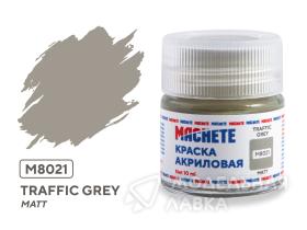 Краска акриловая MACHETE 10 мл, Traffic grey (Темно-серый, матовый)