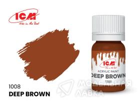 Краска для творчества, 12 мл, цвет Темно-коричневый(Deep Brown)