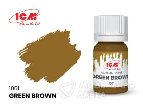 Краска для творчества Зелено-коричневый (Green Brown)