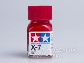 Краска глянцевая эмалевая (Красная), X-7