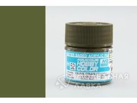 Краска водоразбавляемая художественная (Глянцевая), Olive Drab, 10мл.