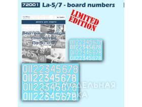 La-5/7 - board numbers