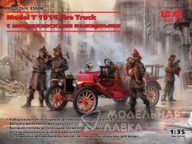 Model T 1914 Fire Truck с американскими пожарными