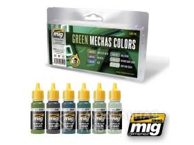 Набор акриловых красок GREEN MECHAS COLORS (зеленые мехи)