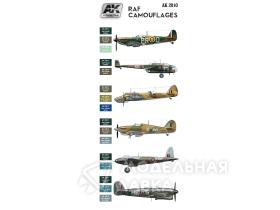 Набор из восьми красок RAF CAMOUFLAGES (камуфляжи королевских ВВС Великобритании )