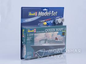 Набор: Лайнер Queen Mary 2 с клеем, кисточкой и красками