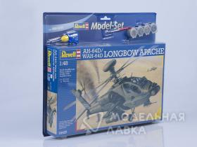 Набор: вертолет Apache AH-64 D.Brit Army/US Army Update с клеем, кисточкой и красками
