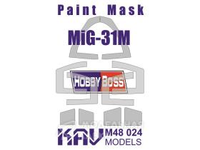 Окрасочная маска на остекление МиГ-31М (Bobby Boss)