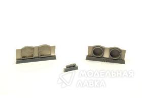 P-40 - Undercarriage Set (contains wheel well structure and canvas covers)