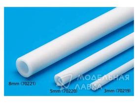 Пластиковые трубки (круглые белые) внешний диаметр 3мм, внутренний -2мм, длина 40см (6шт)