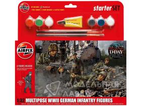 Подарочный набор фигур Германских солдат - WWII German Infantry Multipose Starter Set